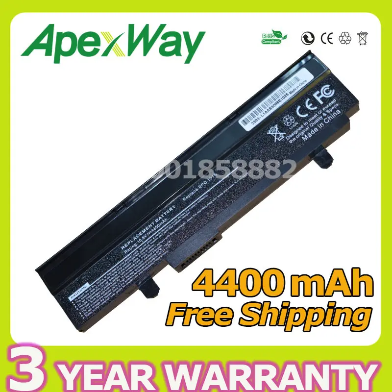 

Apexway Black 6 cells 10.8v Battery for Asus A32-1015 AL31-1015 PL32-1015 Eee PC 1011 1015 1016 1215 R011 R051 Series