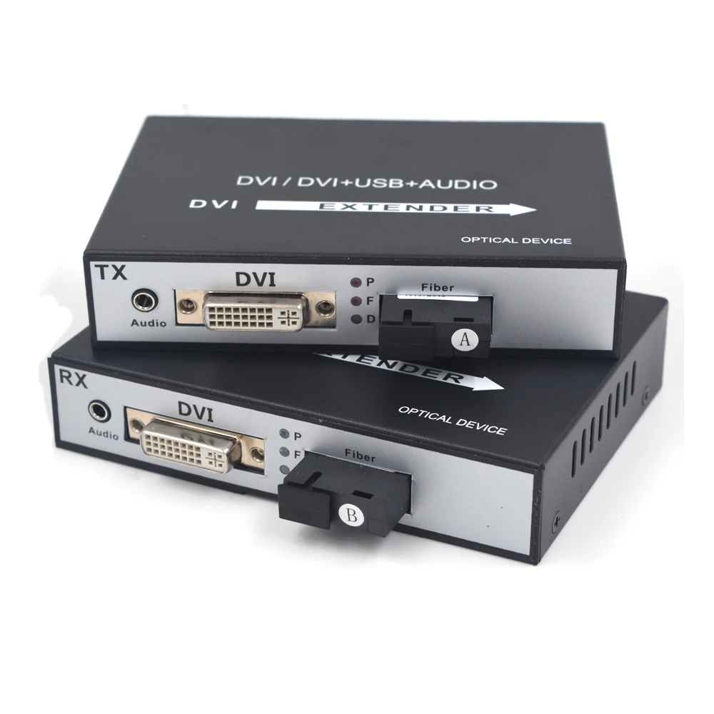 DVI Over Fiber Optic Media Converters 20km No