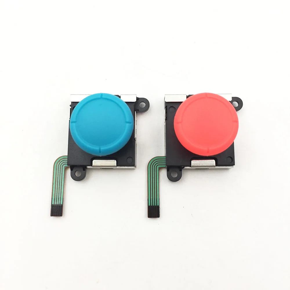 

Red Blue 3D Analog Joystick thumb Stick Cap Button Module Control Replacement for Nintendo Switch JoyCon NS Joy-Con Controller