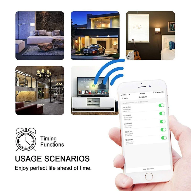 Смарт Wi Fi настенные розетки с двумя 2.4A Usb портами быстрой зарядки самостоятельно