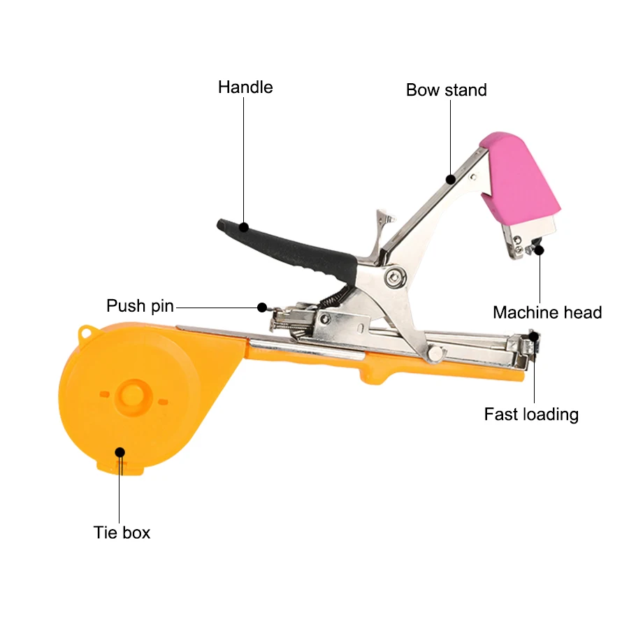 Садовые инструменты растительная завязывающая машина Tapener Tapetool ручная завязывающая машина упаковочная овощная стебель с 12 лента в рулоне для обрезки инструментов