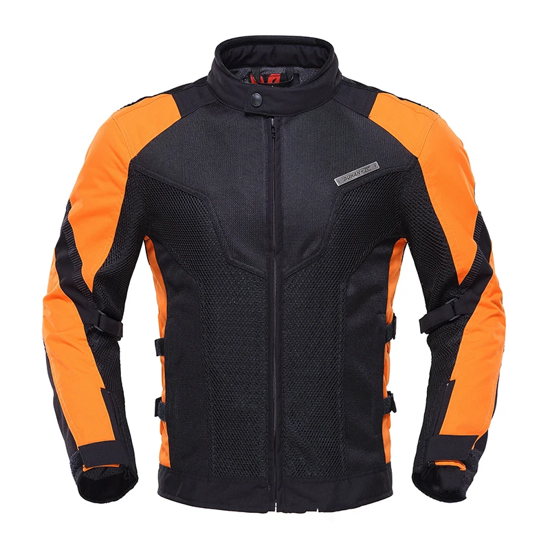 

Waterproof New Moto Motorcross Racing Motorcycle Body Protective Jacket for Spring Autumn Orange and Grey