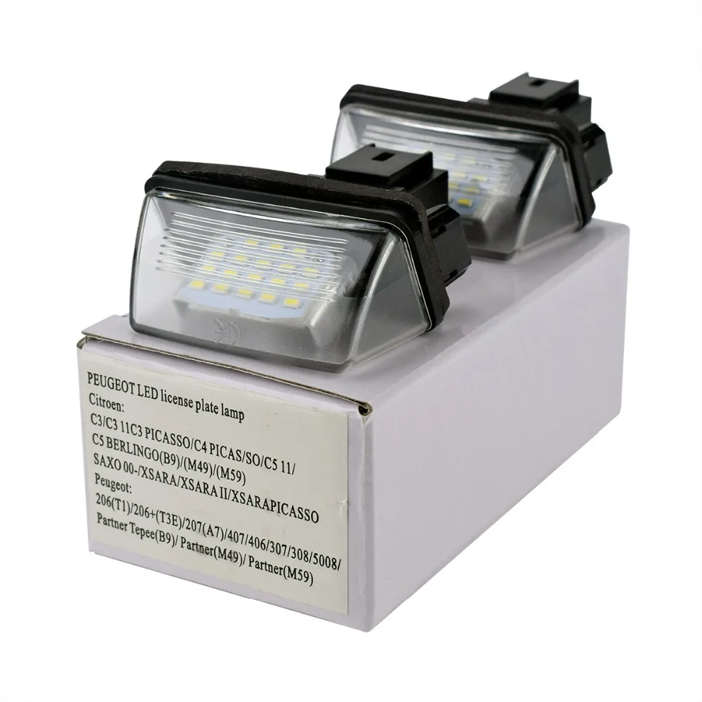 

Car Styling For Citroen C3 C4 C5 Picasso Xsara Saxo MK1 MK2 Picasso MPV Berlingo Number License Plate Light Car Rear Trunk Lamp