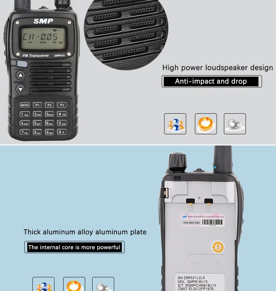 Подходит для Motorola Walkie Talkie SMP818 Civil 10 км рука высокой мощности отель мини двухстороннее радио портативный кв трансивер