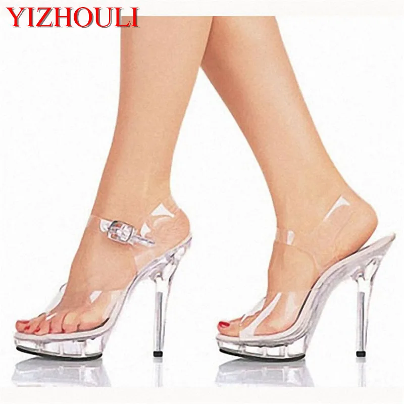 13cm high-heeled shoes lady platform crystal sandals low price dance shoes 5 inch high heels sexy stripper shoes