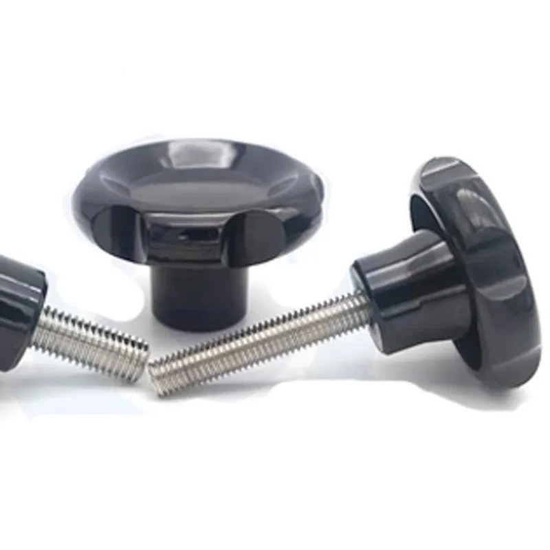 

1pcs M8 304 stainless steel Corrugated hand wheel handle Plum Rubber head screw Round heads Corrugated handles 15mm-100mm Long