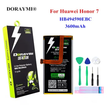 

DORAYMI Battery HB494590EBC 3600mAh for Huawei Honor 7 Glory PLK-TL01H ATH-AL00 PLK-AL10 Honor7 Phone Replacement Bateria