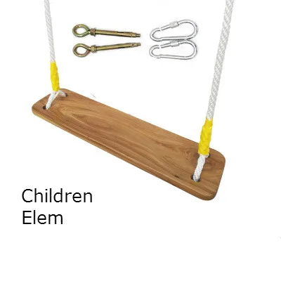 Columpio de madera maciza de madera para niños al aire libre juguete