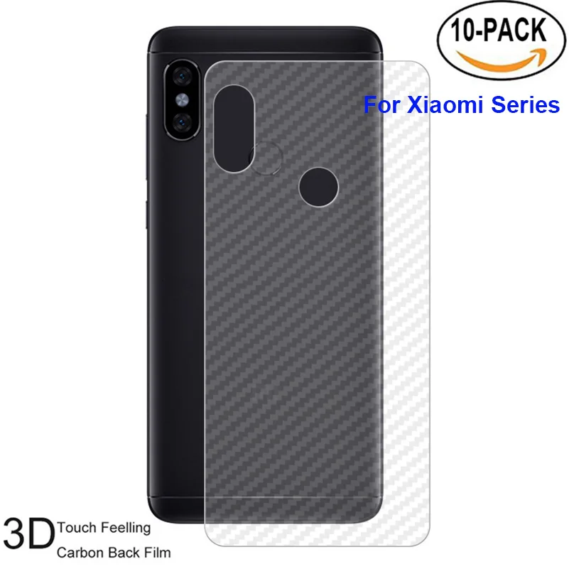 Для Xiaomi Mi 8 SE 10 Упаковка 3D углеродное волокно защита заднего экрана Redmi 5 Plus 5A Note Pro S2