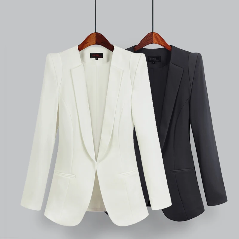 

Sanishroly Spring Autumn Women Basic Suit Jackets Slim Business Suit Coat Lady Long Sleeve OL Office Outwears Plus Size 5XL S501
