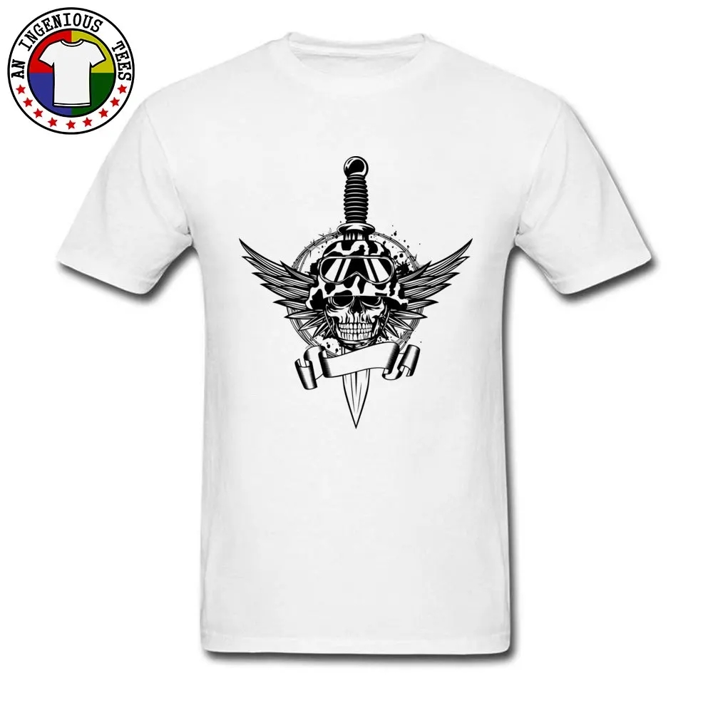 Skul Pure Cotton Mens Short Sleeve Tops T Shirt Street Mother Day T-Shirt Crazy Clothing Shirt Brand New O-Neck Skul white