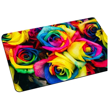 

HOT GCZW-Fashion Floral Door Mat Indoor Room Entrance Mats Non-slip Bathmat Table Mats Colorful Rose