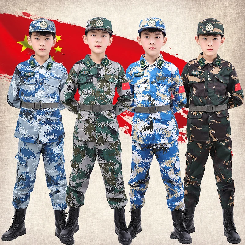 

Children Camouflage Combat Hunting Special Forces Soldier Training Clothing Set Men Army Jackets Kids Military Tactical Uniforms