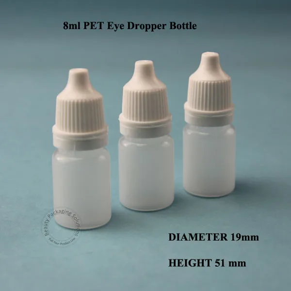 

500pcs wholesale 8ml PET Eyes Dropper Bottle Plastic Liquid Dropper Medicine Bottle Small Container for Contact lens solution