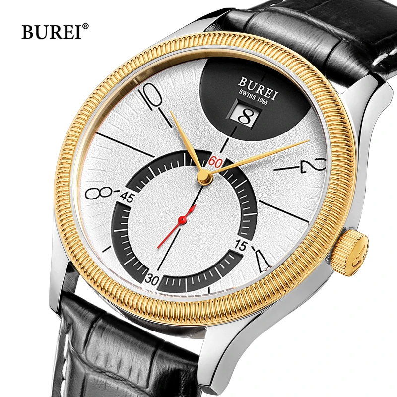 Reloj Hombre BUREI брендовые деловые часы для мужчин Роскошные водонепроницаемые Модные