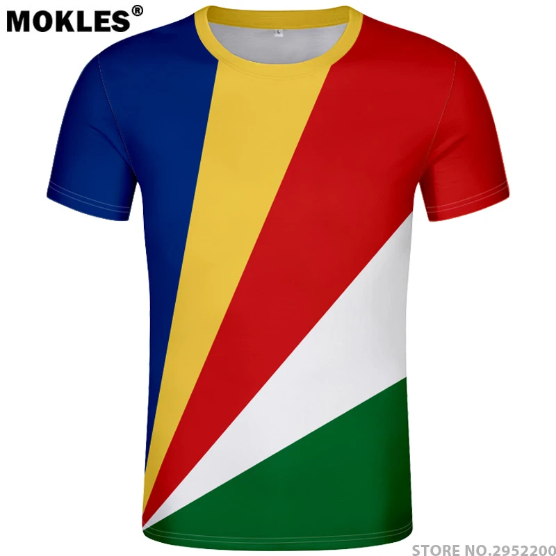 Seychelles T Shirt Bricolage Gratuit Sur Mesure Nom Numero Syc T Shirt Nation Drapeau Sc Anglais Pays College Imprimer Photo Texte Vetements Aliexpress