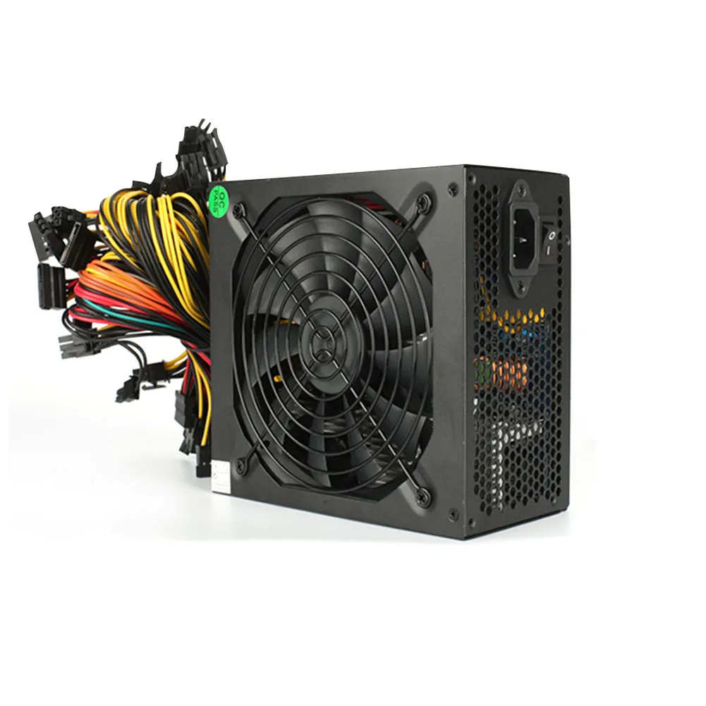 1600W Mining Power Supply 6 GPU Modular for Eth Rig Ethereum Coin Miner EM88