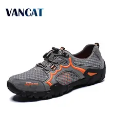 Vancat/Новинка года; брендовая мужская обувь с дышащей сеткой; Уличная обувь на плоской подошве; удобная мужская повседневная обувь ручной работы; большие размеры 38-48