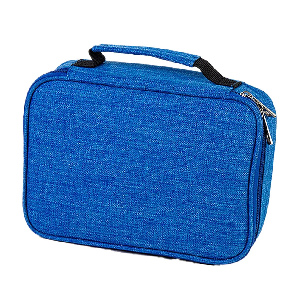 72 Slots Pencil Case with 2 Detachable Sleeves-Multi- layer Large Zipper Pen Bag with Handle Strap for Colored/Watercolor Pencil
