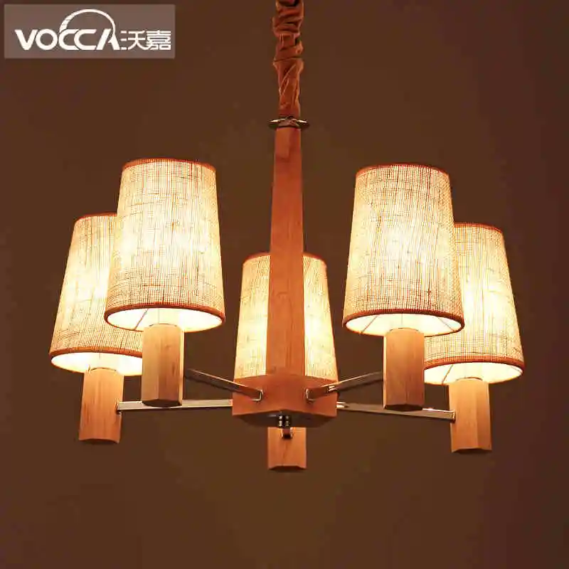 3/5/8 Head American Countryside Dining Room Pendant Light Solid Wood Foyer Light Cafe Decoration Lamp AC85-265V Free Shipping