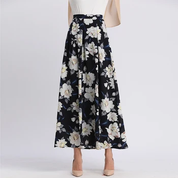 

Plus Size Faldas Mujer Moda 2019 Spring Abaya Muslim Long High Waist Bodycon Pleated Skirt Jupe Femme Skirts Womens Clothing