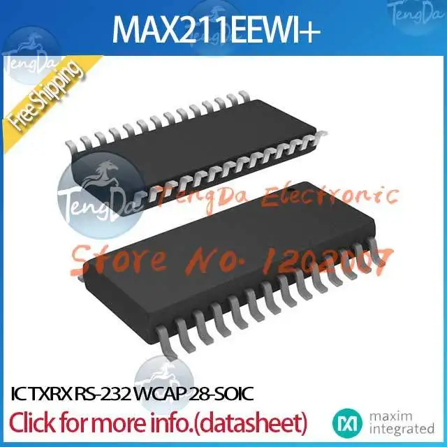 Free Shipping 1PCS/lot MAX211EEWI IC TXRX RS-232 W/CAP 28-SOIC 211 MAX211 MAX211E MAX211EE | Электронные компоненты и