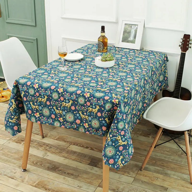 

Oilcloth on The Kitchen Table Cloth Cotton Linen Table Cover Furniture Protector Dining Waterproof Tablecloth for Kitchen 40
