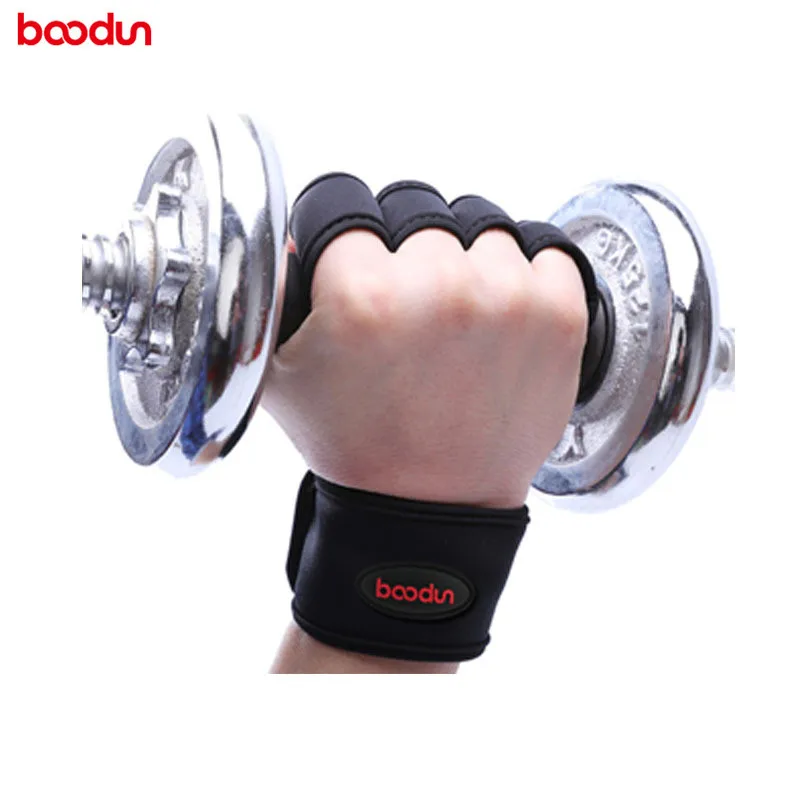 Boodun Fitness Sports Weight Lifting Gym Gloves Wrist Half Finger Dumbbell Microfiber Men Women Bodybuilding Accessories 7071021
