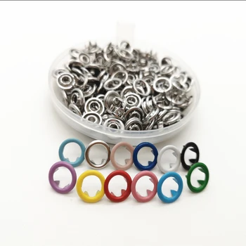 

100 Sets 9.5mm 12 Colors Metal Prong Ring Buttons Press Studs Sewing Craft Fastener Snap Pliers Craft Tool Buttons For Clothes