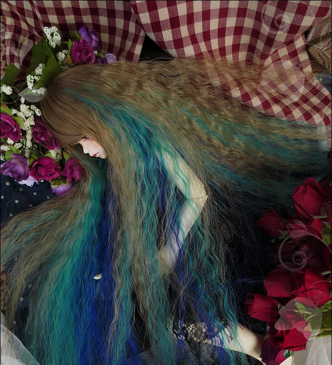 D01-P126 детская игрушка ручной работы 1/3 1/4 аксессуары для кукол BJD/SD кукольный парик принцесса рулон длинные волосы 1 шт