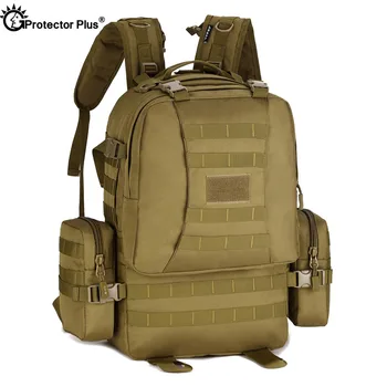 

PROTECTOR PLUS Tactical Combination Backpack Military Outdoor Camping Rucksack Travel Hiking Bag Large Capacity Backpack 50L