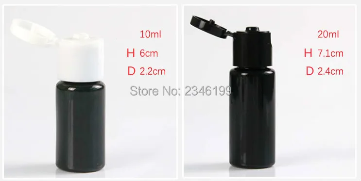 Empty Plastic Bottle 30ml Empty Black Plastic Bottle Flip Cover Plastic Bottle 50ml Empty White Cover Cosmetic Container (5)