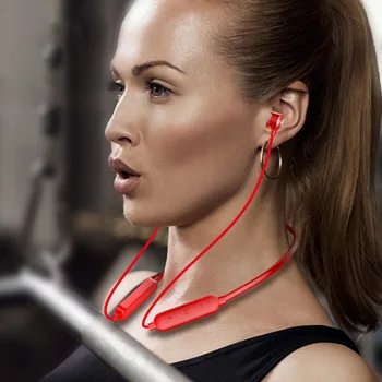

Wireless Earphone In-ear Stereo Bass Neck Hanging Bluetooth Earphone for Sports