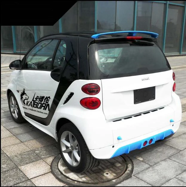 Для Smart спойлер 2009- Mercedes-Benz Smart Fortwo спойлер YCK ABS Пластиковый материал заднее крыло автомобиля Цвет задний спойлер