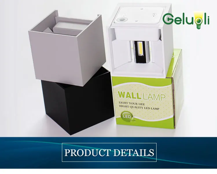 Conduziu a Luz de Parede para Cima e para Baixo Conduziu a Lâmpada de Parede Iluminação Exterior Conduzida Cubo Impermeável Ajustável Ip65 Jardim Preto Branco Cinza 100-240 v 10 Luminárias de parede externas