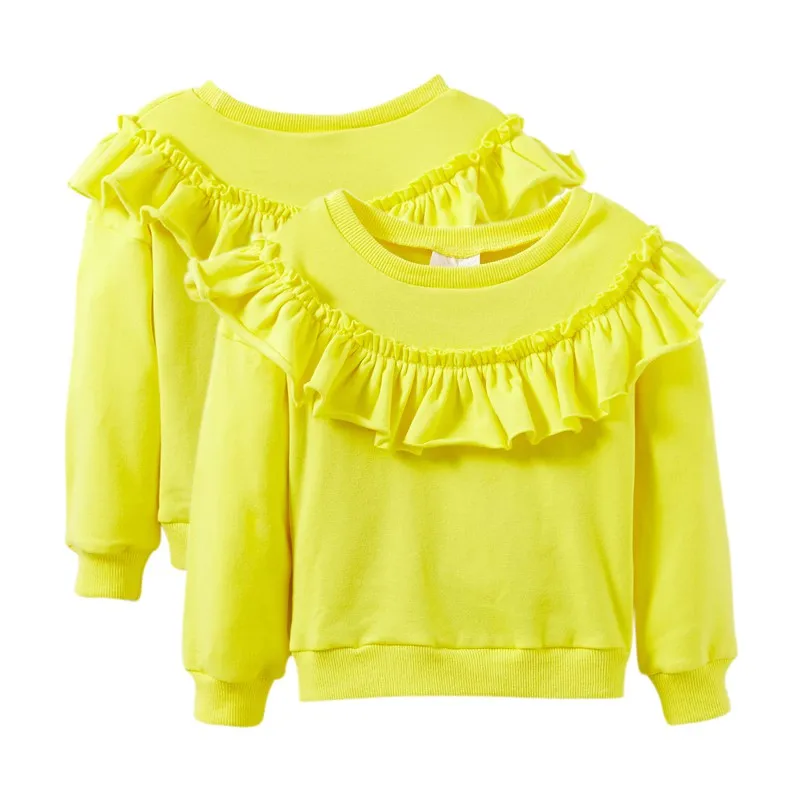 Свитер для маленьких девочек с лепестками; спортивная одежда для девочек; Модный весенний свитер с длинными рукавами для малышей; свитшоты; одежда для малышей