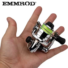 EMMROD HOT Mini100 карманная спиннинговая Рыболовная катушка Сплав рыболовные снасти маленькая спиннинговая катушка 4,3: 1 металлическое колесо pesca малая катушка
