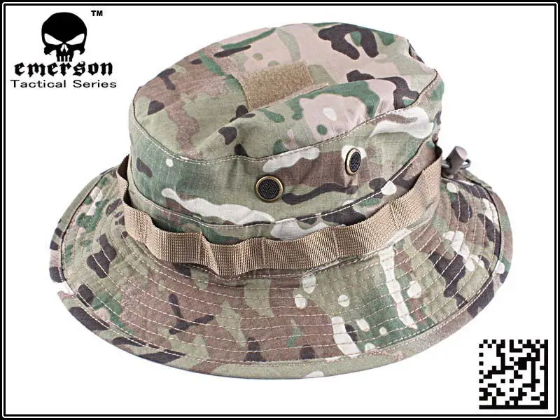 EMERSON Boonie Hat Tactical Hat Anti-scrape Grid Fabric camouflage hat multicam Hunting Caps EM8553