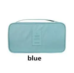 Портативный бюстгальтер, нижнее белье, дорожные сумки, женская одежда, косметичка для хранения, органайзер, моющийся чехол, принадлежности для аксессуаров - Цвет: Blue