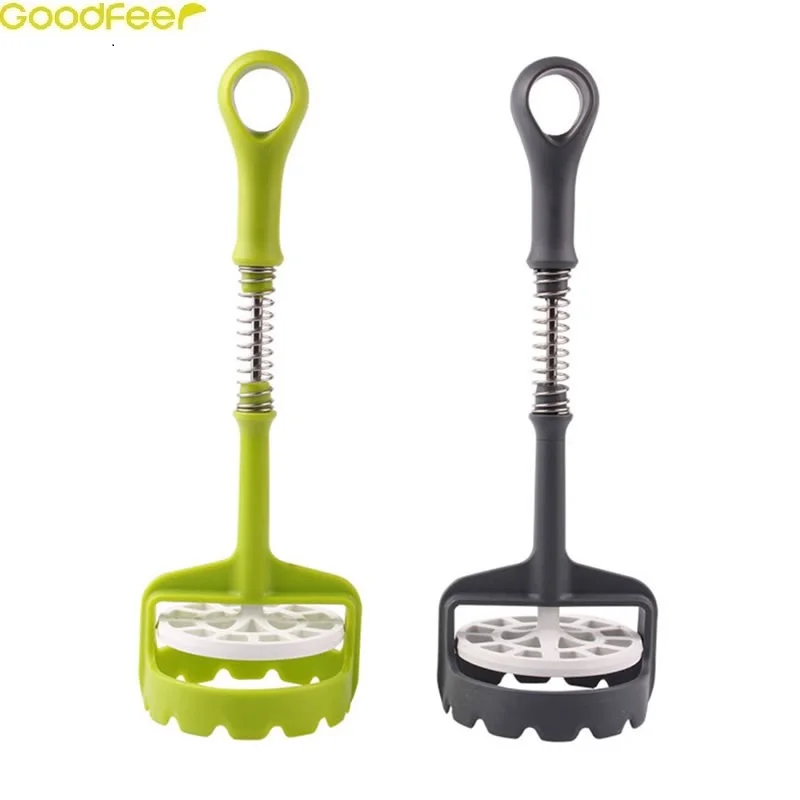 

Goodfeer Potato Manual Long Handle Spring Masher Fruit Vegetable Smasher For Sweet Potato Avocado Cauliflower Kitchen Gadget