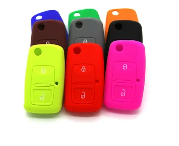 

by DHL or Fedex 500pcs 2 Buttons Silicone Car Key Cover Case for Volkswagen V W Amarok Polo Golf MK4 Bora J etta Altea Alhambra