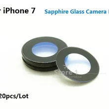 20 шт./лот для Apple iPhone 7 объектив камеры; сапфировое стекло с/без рамки для iPhone 7 4,7