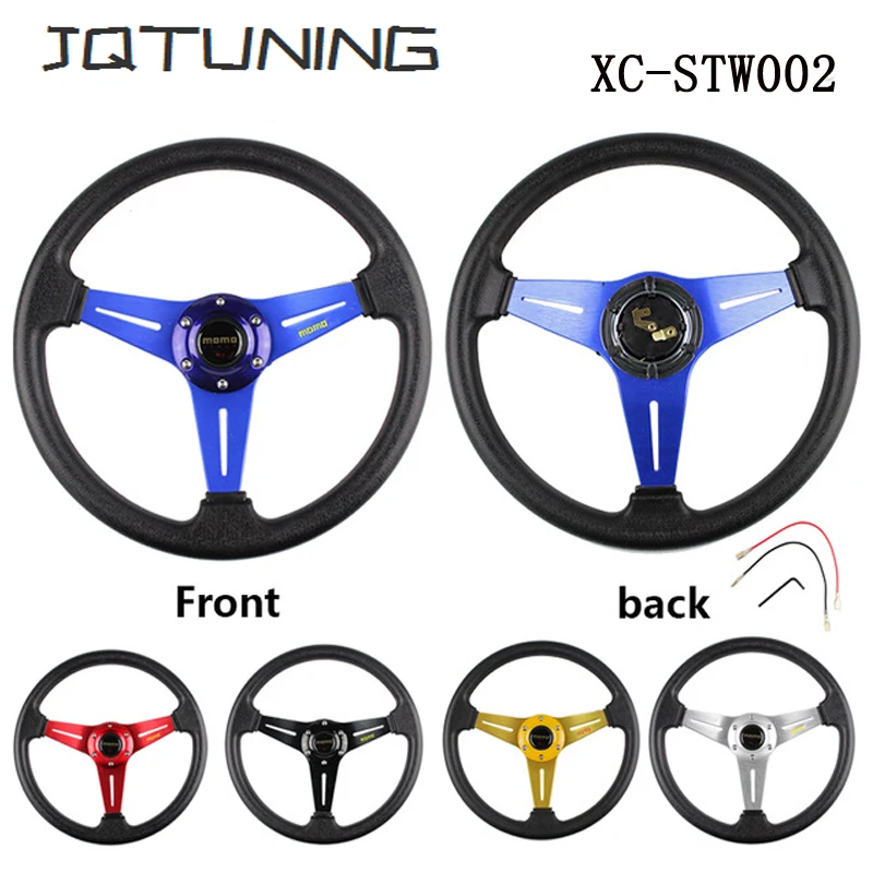 

JQTUNING 14 Inch MOMO Racing Car PVC Modification Mini Drifting Steering Wheel STW002