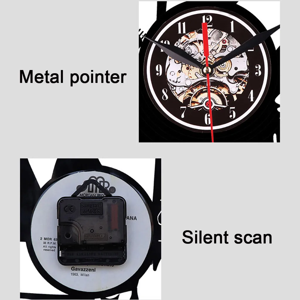 Креативные настенные часы Современный стиль парикмахерский узор указатель бесшумные настенные часы резиновые домашние декоративные часы Wanduhr