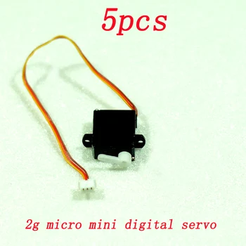 

5pcs Working Voltage 2.5V-4.8V 2g Micro Mini Digital Servo with 1.25mm JST Plug for RC Fixed-wing FPV Airplane with Server Arm