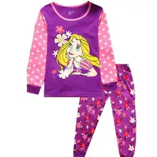 Детские осенние пижамы, комплект одежды для мальчиков и девочек, комплект одежды для сна с героями мультфильмов, детская одежда с длинными рукавами+ штаны, 2 предмета, Chan244