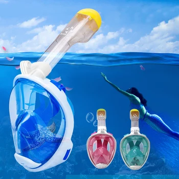 

Scuba Diving Mask Top Quality Full Face Snorkeling Mask Underwater Anti Fog Snorkel Mask Swimming Spearfishing Diving Equipment