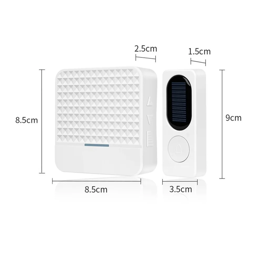 

Waterproof Solar Power Wireless Doorbell With Night Light 52 Songs Chime 300M Sensoring Range Door Bell Home Alert System