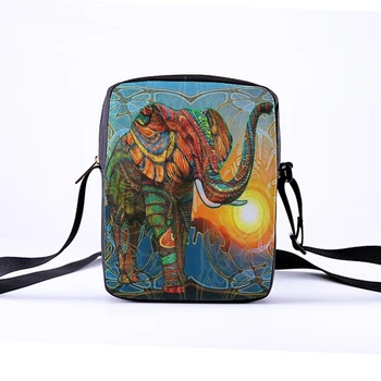 CROWDALE Women Messenger Bags 3D-Printing Animal Photo Shoulder Bag Handbags Cute elephant Messenger Bag Children Crossbody bag forudesigns soy luna girl messenger crossbody bag princess children handbags tv show shoulder bags custom made bandolera hombre