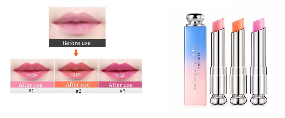 231 1 Pièces Changement De Couleur Température Rouge à Lèvres Longue Durée Hydratant Lèvres Soin Décoloration Rouge à Lèvres Crayon à Lèvres